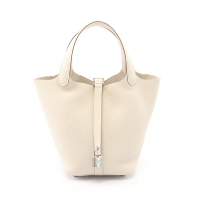 エルメス HERMES ピコタンロックPM ハンドバッグ バッグ レザー トリヨンクレマンス トリヨンクレマンス クレ K刻印(2025年製造) レディース ホワイト系 056289CK 【中古】