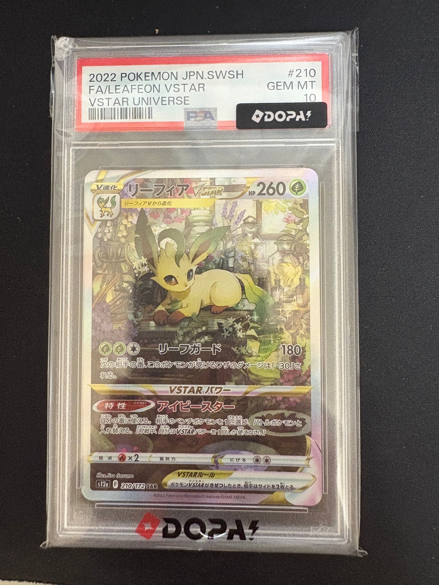 PSA10】リーフィアVSTAR SAR[s12a 210/172](ハイクラスパック「VSTAR
