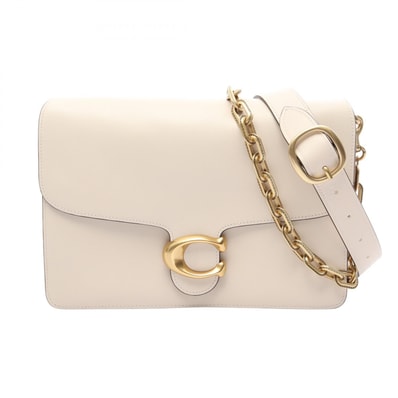 コーチ COACH チェーン タビー ショルダーバッグ30 2WAY ショルダーバッグ バッグ レザー レディース ホワイト系 CY920 【中古】