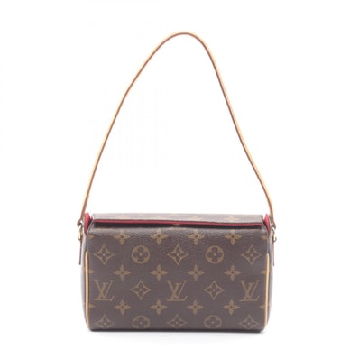 ルイ・ヴィトン LOUIS VUITTON レシタル ハンドバッグ バッグ PVCコーティングキャンバス レザー モノグラム レディース ブラウン系 M51900 【中古】