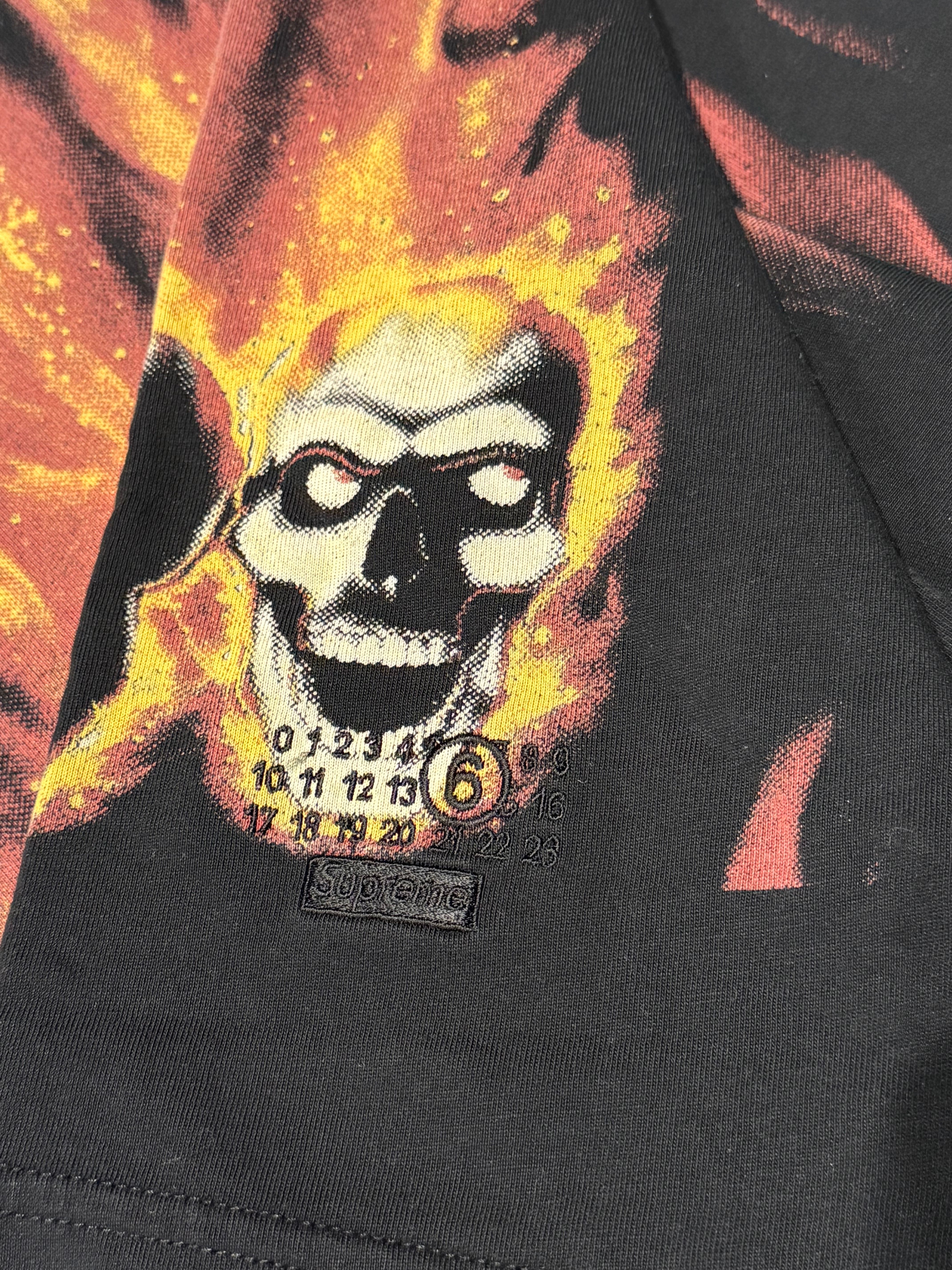 Supreme x MM6 Maison Margiela Liquid Blue Oversized Tee "Black"