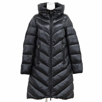 MONCLER モンクレール ダウンジャケット レディース CAMBALES 2022年製 ロゴ ワッペン フーデッド アウター ガーメント付属 ダークネイビー 紺 ルーマニア製