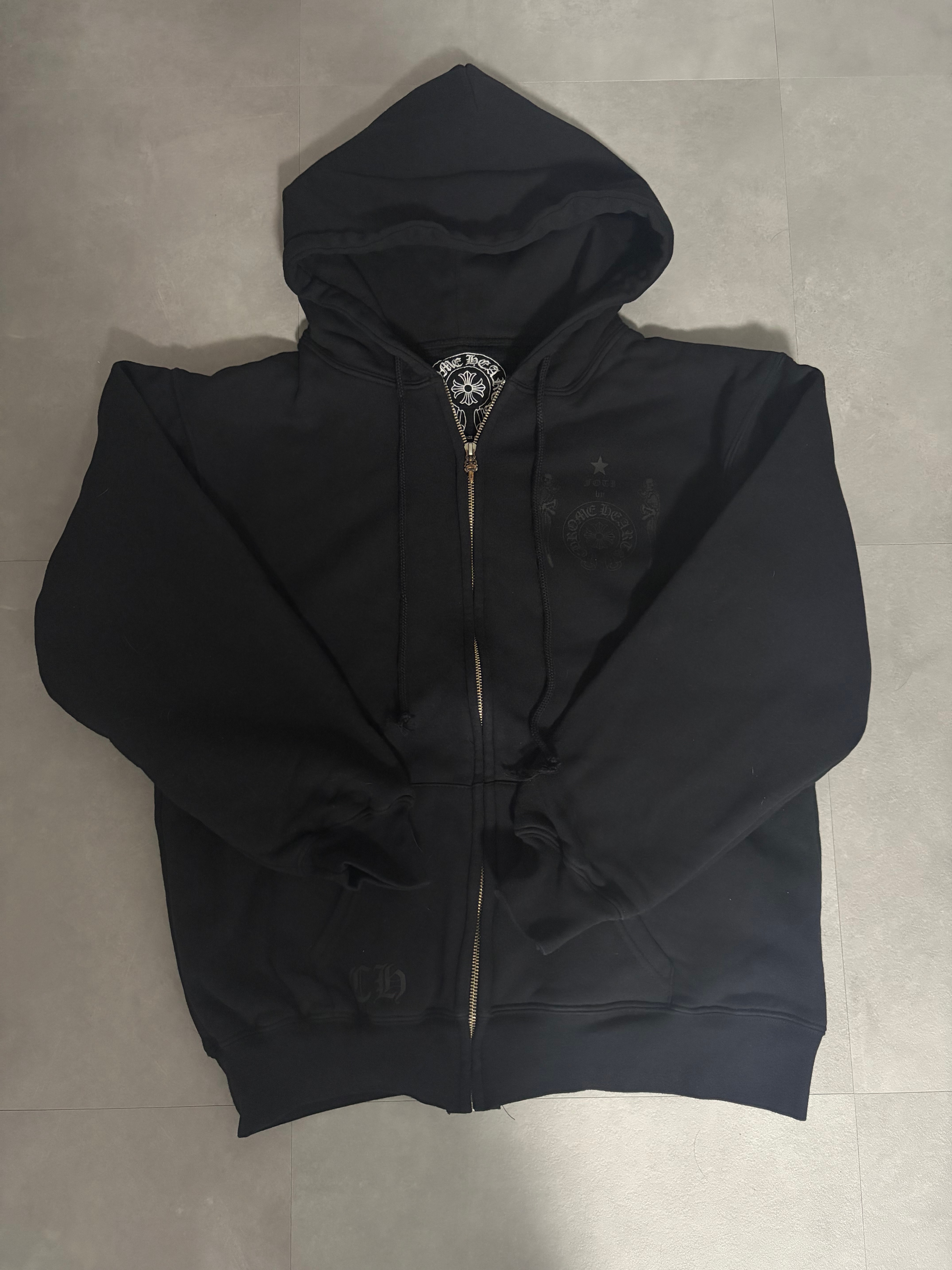 Chrome Hearts Joe Foti Skull Zip Up Hoodie "Black"
