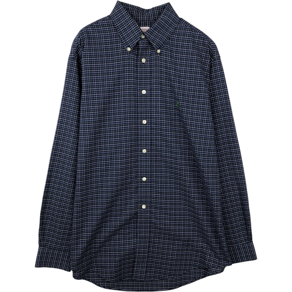 古着 ブルックスブラザーズ Brooks Brothers 346 チェック柄 長袖 ボタンダウンチェックシャツ メンズM相当/eaa642883
