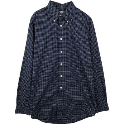 古着 ブルックスブラザーズ Brooks Brothers 346 チェック柄 長袖 ボタンダウンチェックシャツ メンズM相当/eaa642883