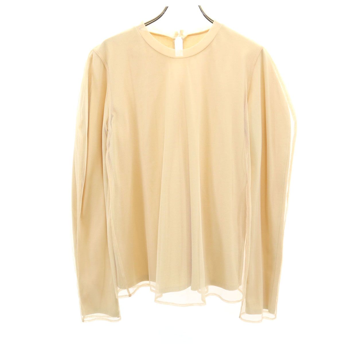 CLANE 長袖 メッシュレイヤード カットソー
