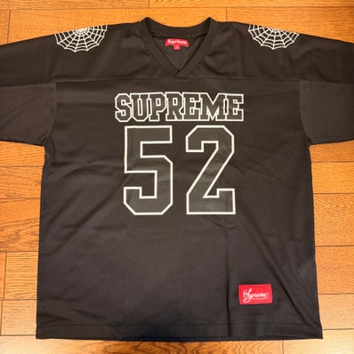 Supreme Spiderweb Football Jersey "Black"