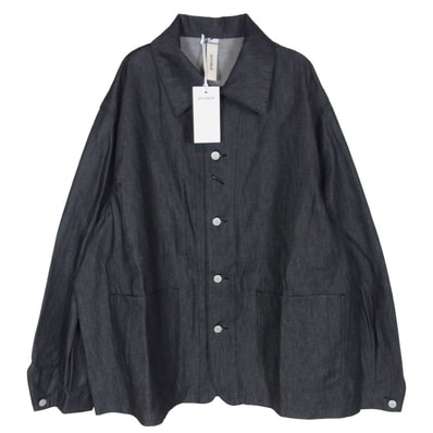SHINYAKOZUKA シンヤコヅカ デニムジャケット 26SS 2601SK02 ORDINARY CITY COVERALL オーディナリー シティ デニム カバーオール ジャケット ブラック系 L【美品】【中古】