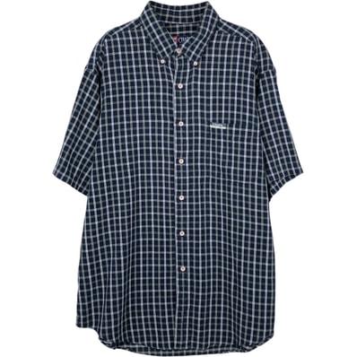 古着 ラルフローレン Ralph Lauren CHAPS チャップス 半袖 ボタンダウン チェックシャツ メンズL相当/eaa648885