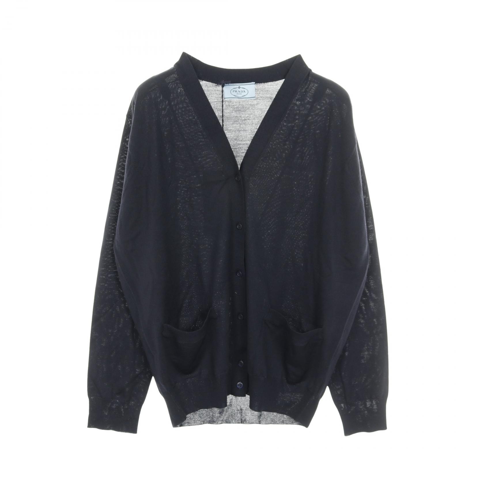 PRADA プラダ ウール6Bカーディガン ネイビー DNA00S PRADA - 美品 プラダ PRADA カーディガン 2023 ニット ロングスリーブ
