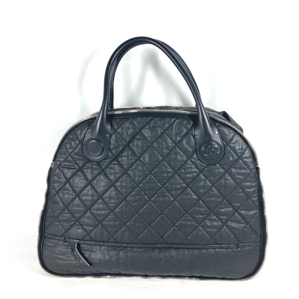 シャネル CHANEL CC ココマーク マトラッセ キルティング 旅行バッグ ヴィンテージ ショルダーバッグ 肩掛け トートバッグ トラベルバッグ ボストンバッグ コーティングキャンバス ブラック