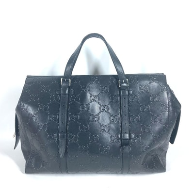 グッチ GUCCI GGエンボス 625772 肩掛け ショルダーバッグ ボストンバッグ トートバッグ レザー ブラック