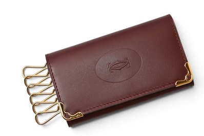 カルティエ キーケース/キーホルダー ヴィンテージ Cartier 6連 マスト ドゥ カルティエ ボルドー 2Cロゴ L300092 【中古】