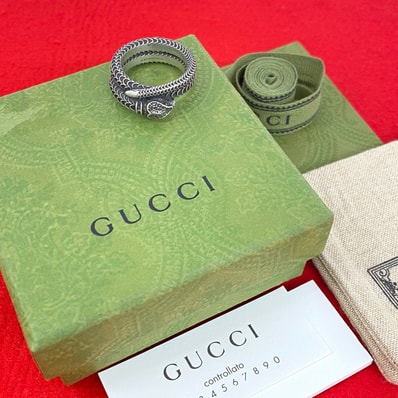 GUCCI グッチ ガーデン スネーク リング シルバー925 リング・指輪 19号 シルバー
189-1