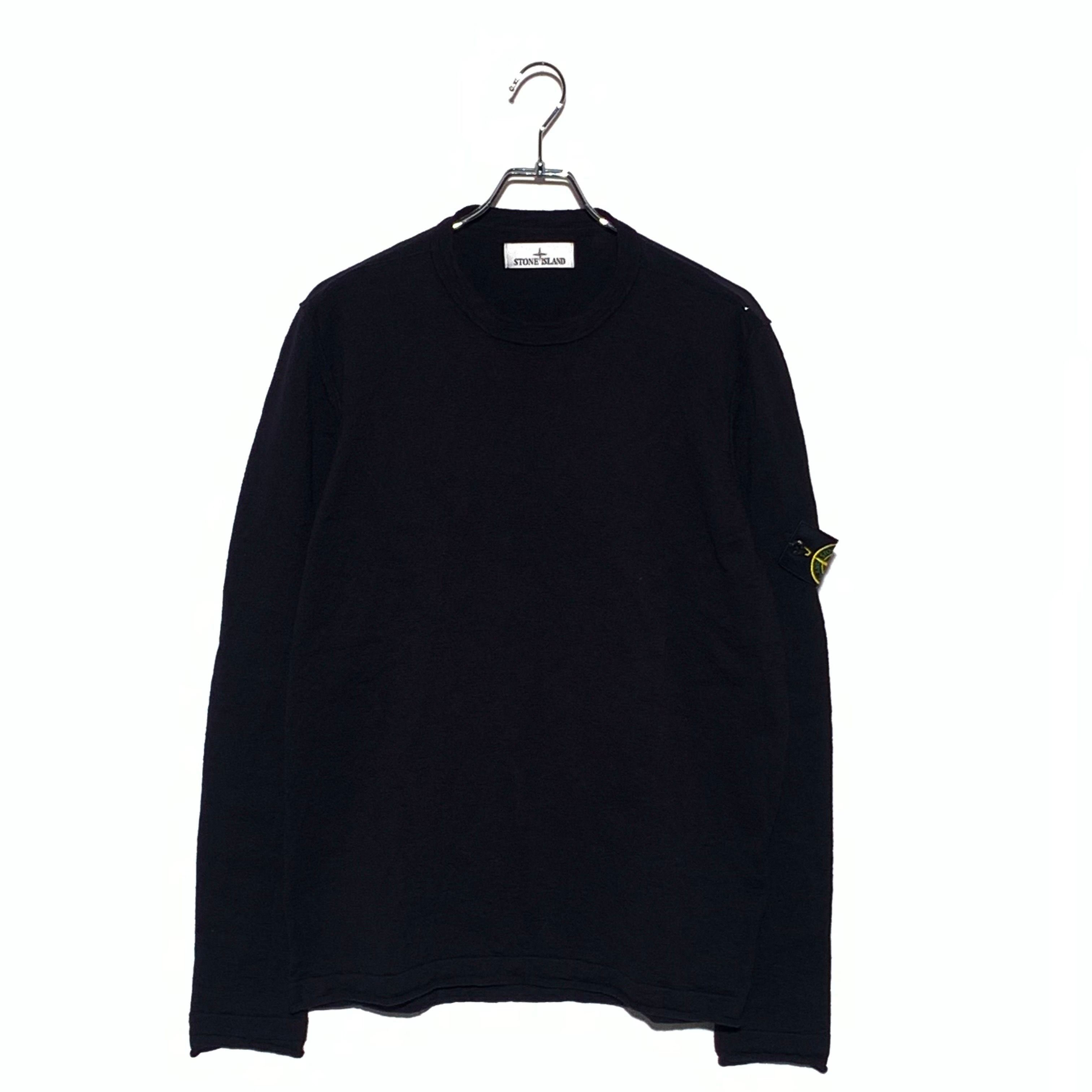STONE ISLAND CREWNECK COTTON KNIT Black