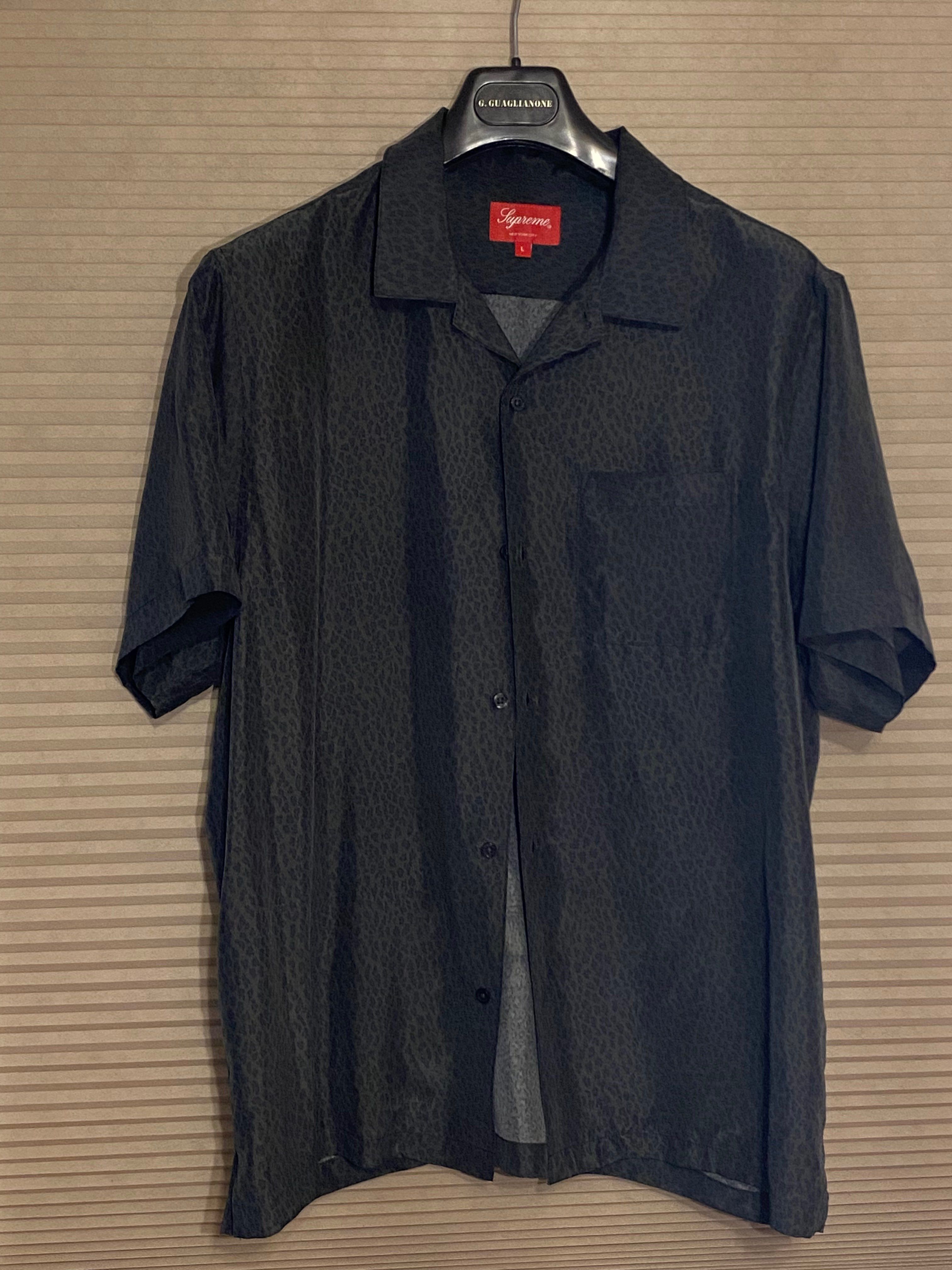 Supreme Leopard Silk S/S Shirt "Charcoal"