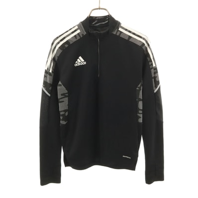 adidas アディダス トレーニング 長袖 ハーフジップ ウェア XS ブラック