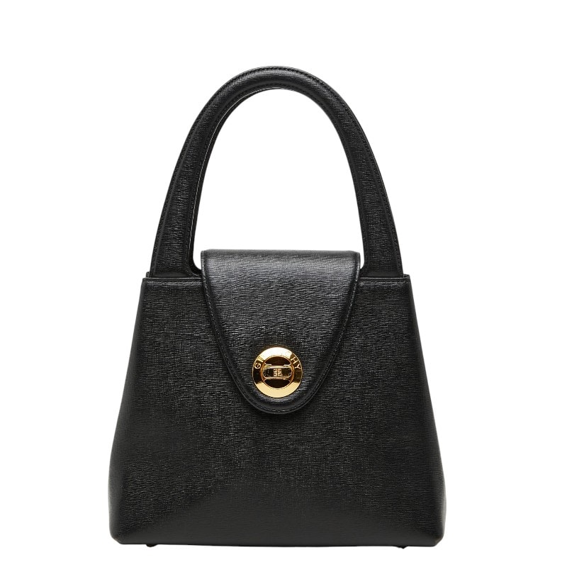 ジバンシー ヴィンテージ ロゴ ハンドバッグ ブラック レザー レディース Givenchy 【中古】