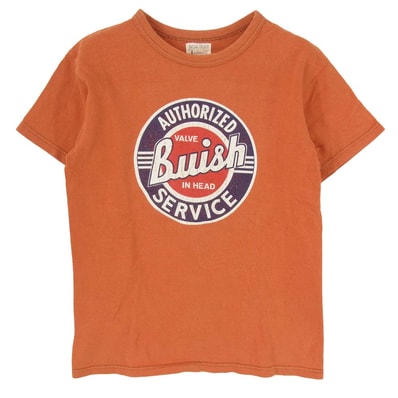 The REAL McCOY'S ザリアルマッコイズ Tシャツ JOE McCOY ジョーマッコイ UNITED MOTORS プリント Tシャツ オレンジ系 36【中古】