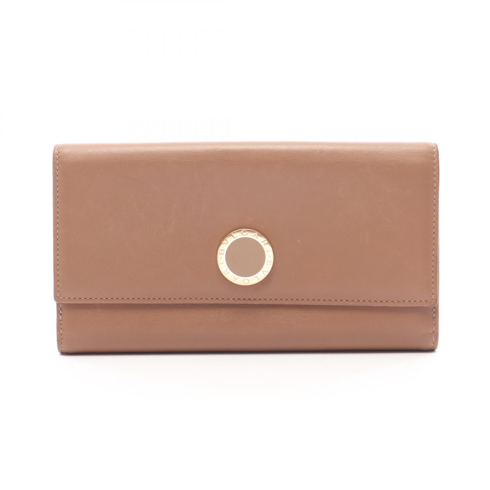 ブルガリ BVLGARI コローレ 二つ折り長財布 財布 レザー レディース ブラウン系 33385 【中古】