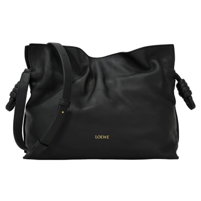 LOEWE ロエベ ショルダーバッグ フラメンコクラッチ ミディアム 黒 (ブラック) ナパカーフ ゴールド金具 A4111FC1XD4 新品同様【中古】