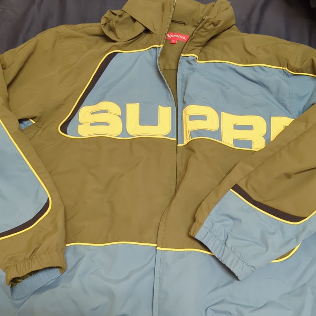 Supreme S Paneled Track Jacket "Olive"