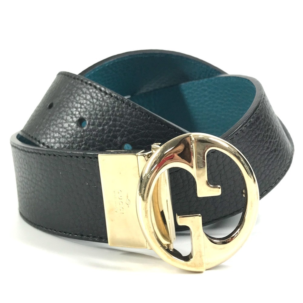 グッチ GUCCI ダブルG GG ロゴ 450000 ボトムス用ベルト バックル ベルト レザー ブラック