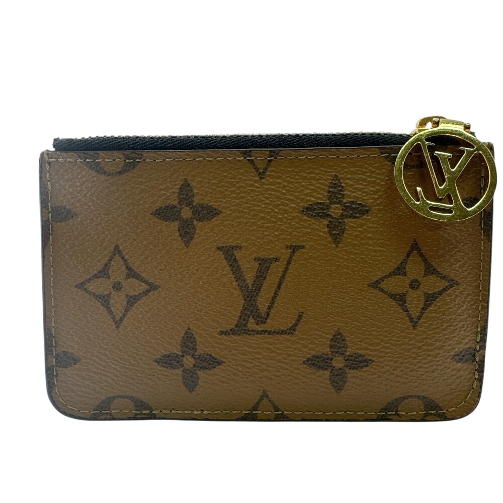ルイヴィトン LOUIS VUITTON コインケース モノグラム・リバース ポルト カルト・ロミー M81912 ブラウン