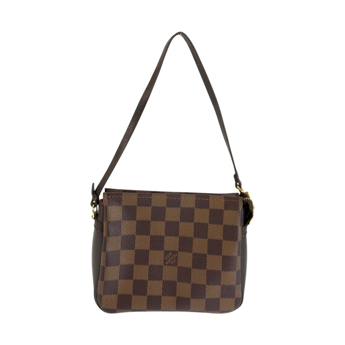 LOUIS VUITTON ルイヴィトン ダミエ トゥルース メイクアップ ブラウン ゴールド金具 PVC ハンドバッグ アクセサリーポーチ 1-0292481 【中古】
