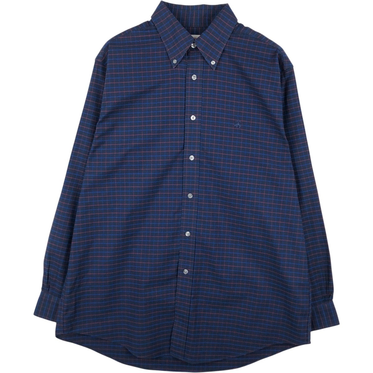 古着 ブルックスブラザーズ Brooks Brothers Est.1818 MADISON FIT 長袖 ボタンダウンチェックシャツ メンズL相当/eaa665972