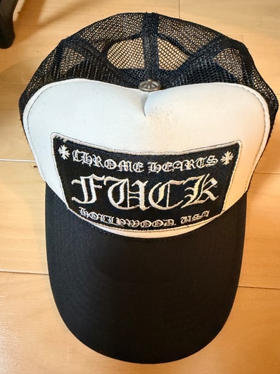 Chrome Hearts Tracker Cap Fuck "Black/White"