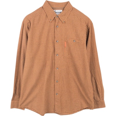 古着 コロンビア Columbia 長袖 ボタンダウンチェックシャツ メンズL相当/eaa662580