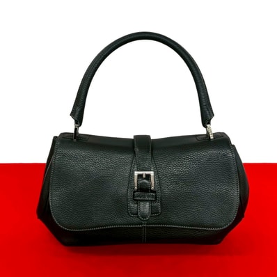 LOEWE ロエベ センダ ロゴ 刻印 レザー ハンドバッグ ブラック
81166