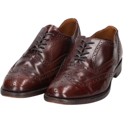 古着 ローク Loake フルブローグ ウイングチップシューズ 英国製 8 メンズ27.0cm相当/saa015327
