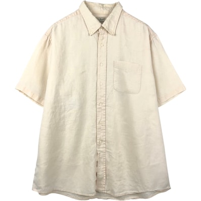 古着 90~00年代 エルエルビーン L.L.Bean 半袖 リネン ボタンダウンシャツ メンズXL相当 ヴィンテージ/eaa659113