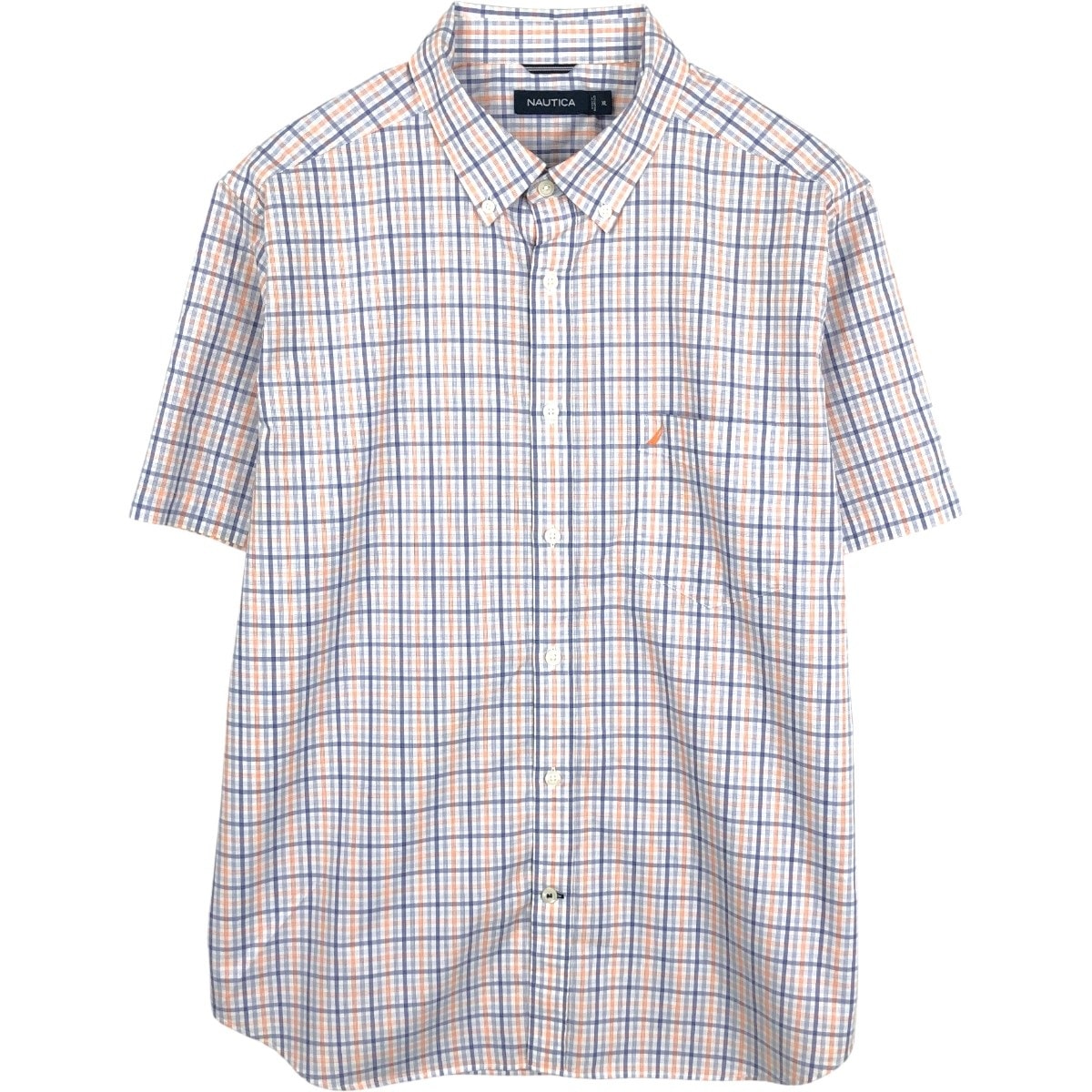 古着 ノーティカ NAUTICA 半袖 ボタンダウン チェックシャツ メンズXL相当/eaa668748