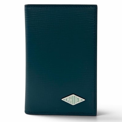 極美品 カルティエ ロザンジュ カードホルダー ダークグリーン メンズ L3002214