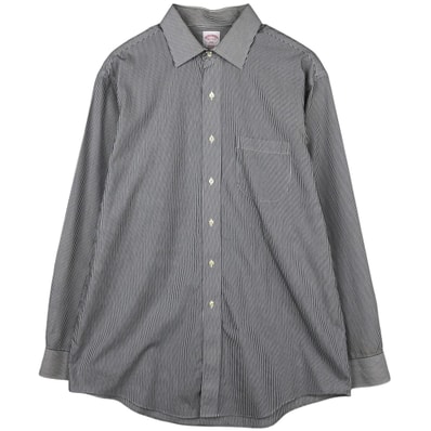 古着 ブルックスブラザーズ Brooks Brothers 346 REGULAR FIT 長袖 コットンストライプシャツ メンズL相当/eaa622272