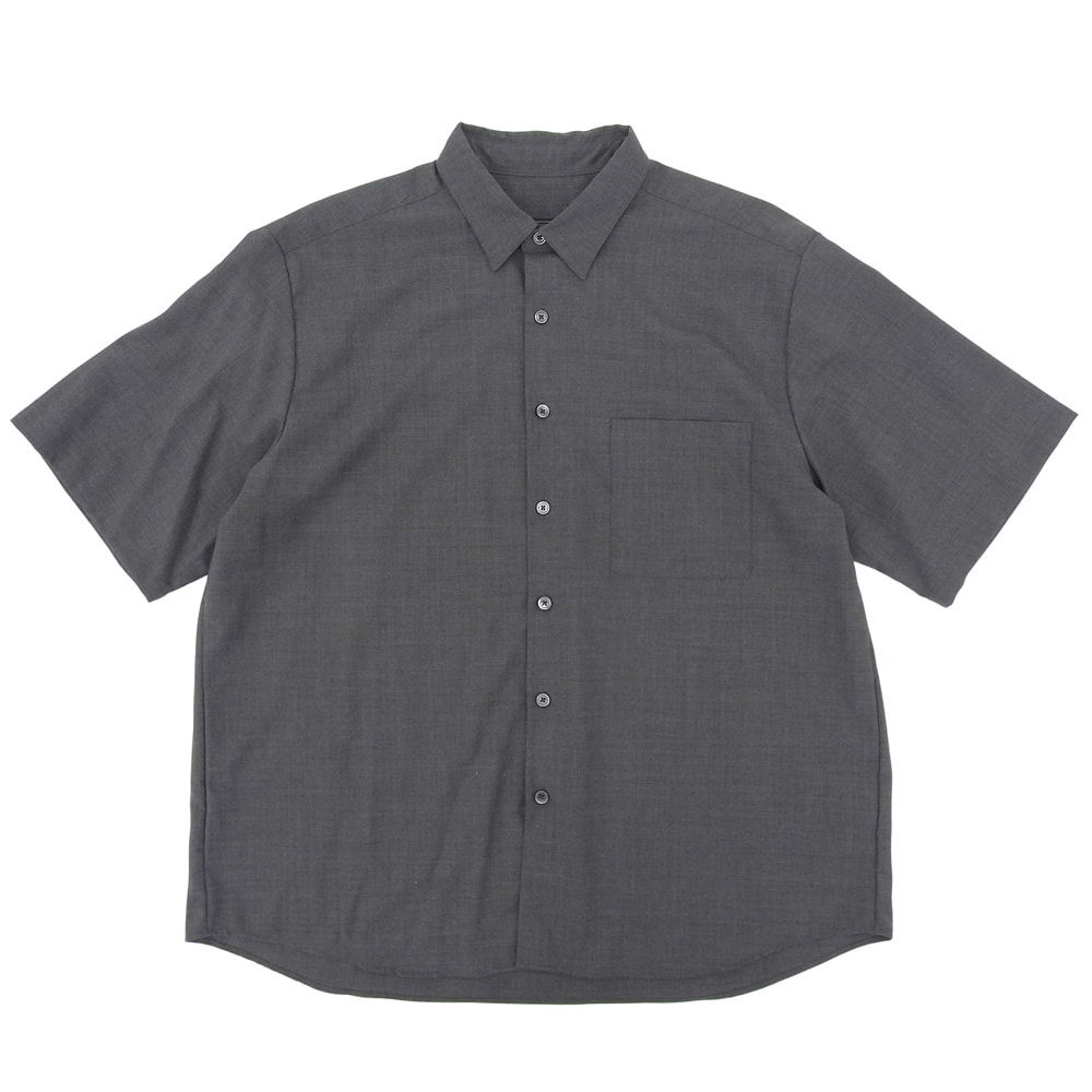 ソフネット 美品 WOOL TROPICALバギーシャツ トップス メンズ グレー S 242033 S