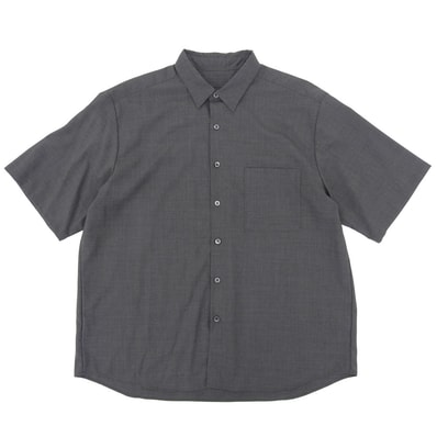 ソフネット 美品 WOOL TROPICALバギーシャツ トップス メンズ グレー S 242033 S