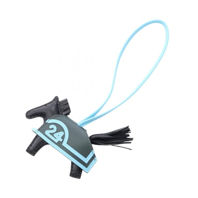 エルメス HERMES ロデオPM ロベオ24 ヴェールマングローブ ノワール セレスト チャーム アクセサリー アニョーミロ / ヴォースイフト アニョーミロ K刻印(2025年製造) レディース ブラック系 / ブルー系 / グリーン系