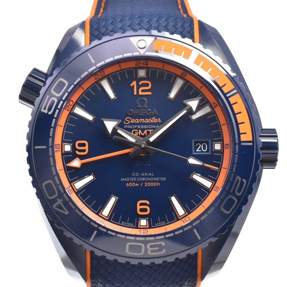 オメガ OMEGA 215.92.46.22.03.001 シーマスター プラネットオーシャン ブルー 自動巻き メンズ 極美品 箱・保証書付き 腕時計 M#151269