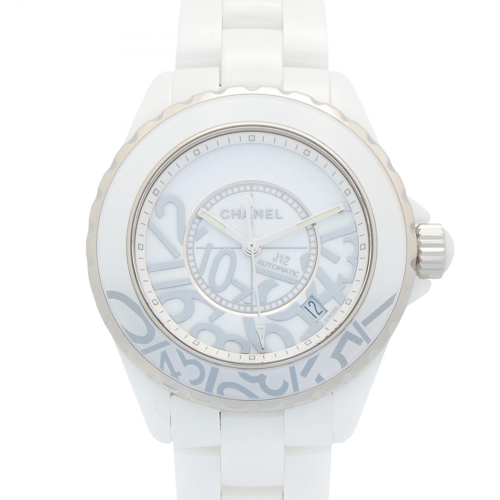 シャネル CHANEL J12 グラフィティ 腕時計 時計 セラミック メンズ ホワイト系 H5240 【中古】