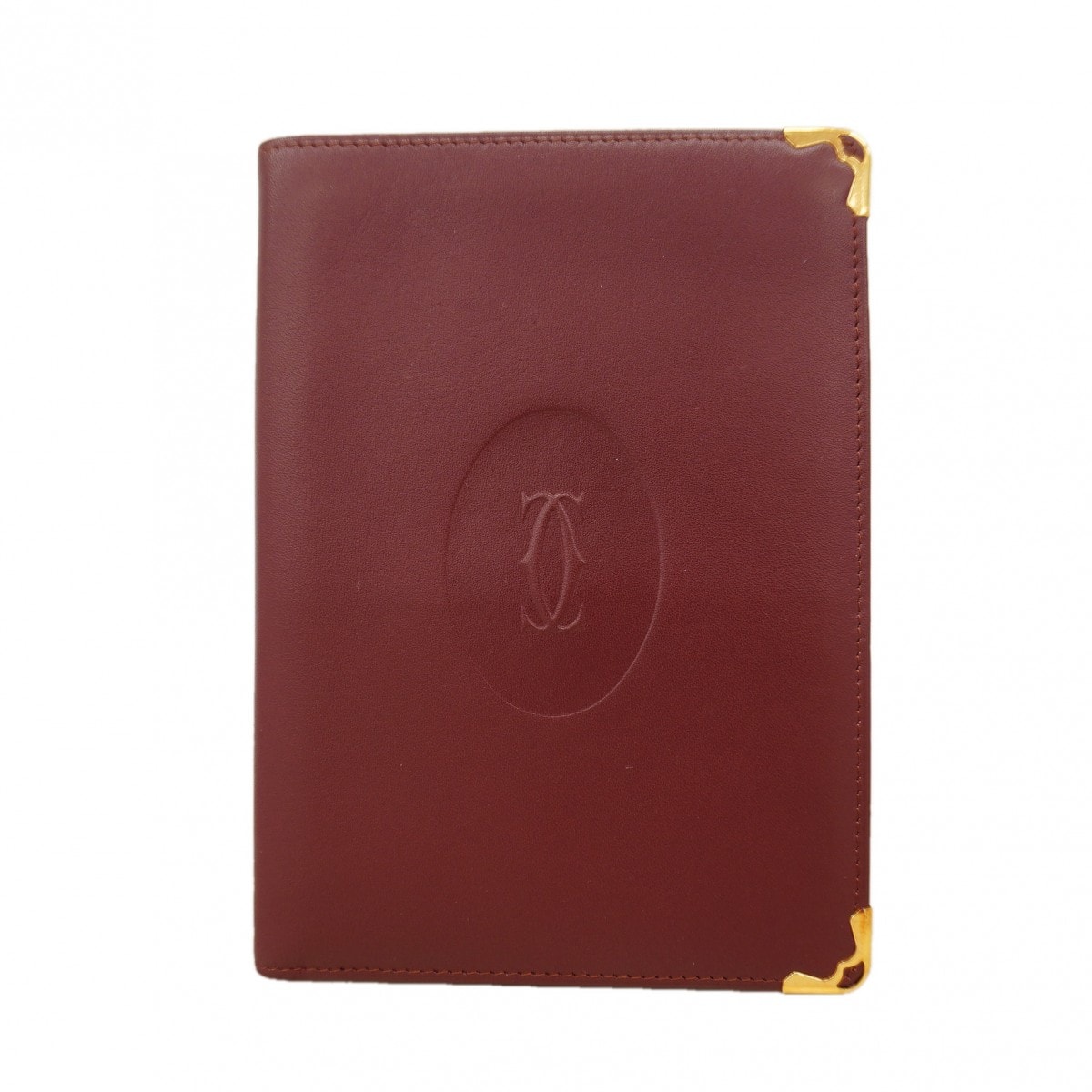 【6fa1651】カルティエ 財布 マスト レザー ボルドー ゴールド金具【中古】メンズ レディース ユニセックス