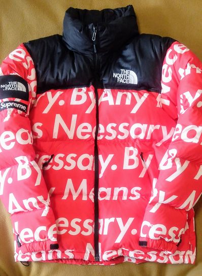 Supreme x The North Face By Any Means Nuptse Jacket "Red"