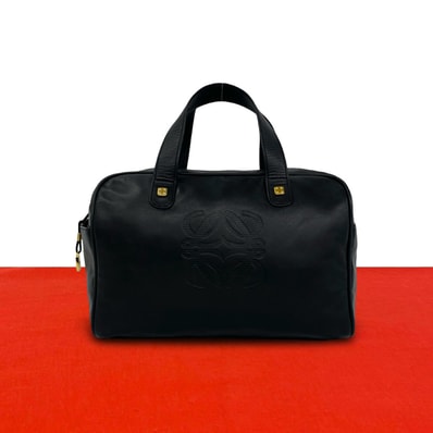 LOEWE ロエベ アマソナ 28 アナグラム ロゴ レザー ハンドバッグ ブラック
46582