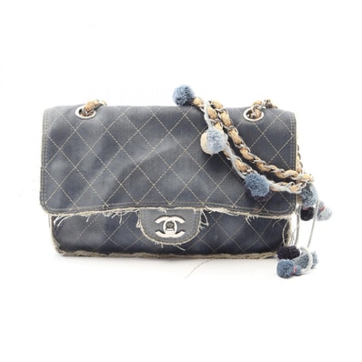 シャネル CHANEL マトラッセ ショルダーバッグ バッグ デニム レディース ネイビー系 【中古】