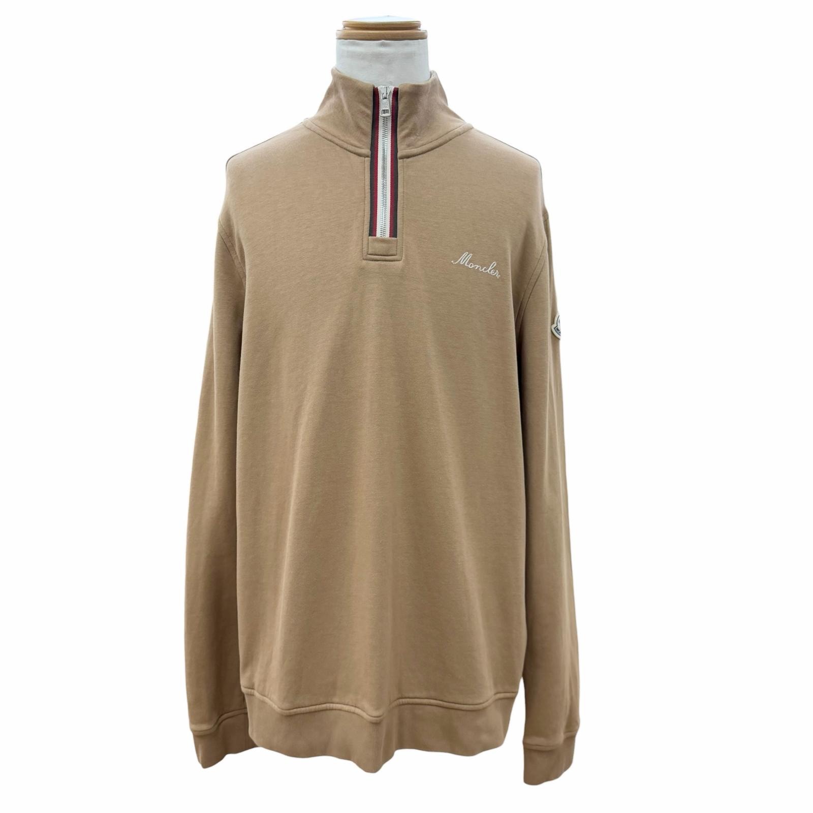 美品 モンクレール スウェット T-NECK ブラウン メンズ