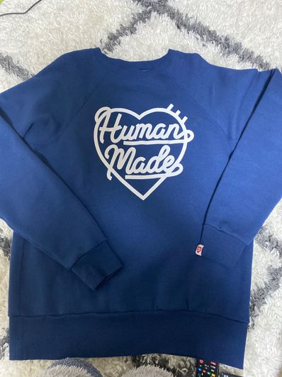 HUMAN MADE RAGLAN CREWNECK SWEATSHIRT "Navy"