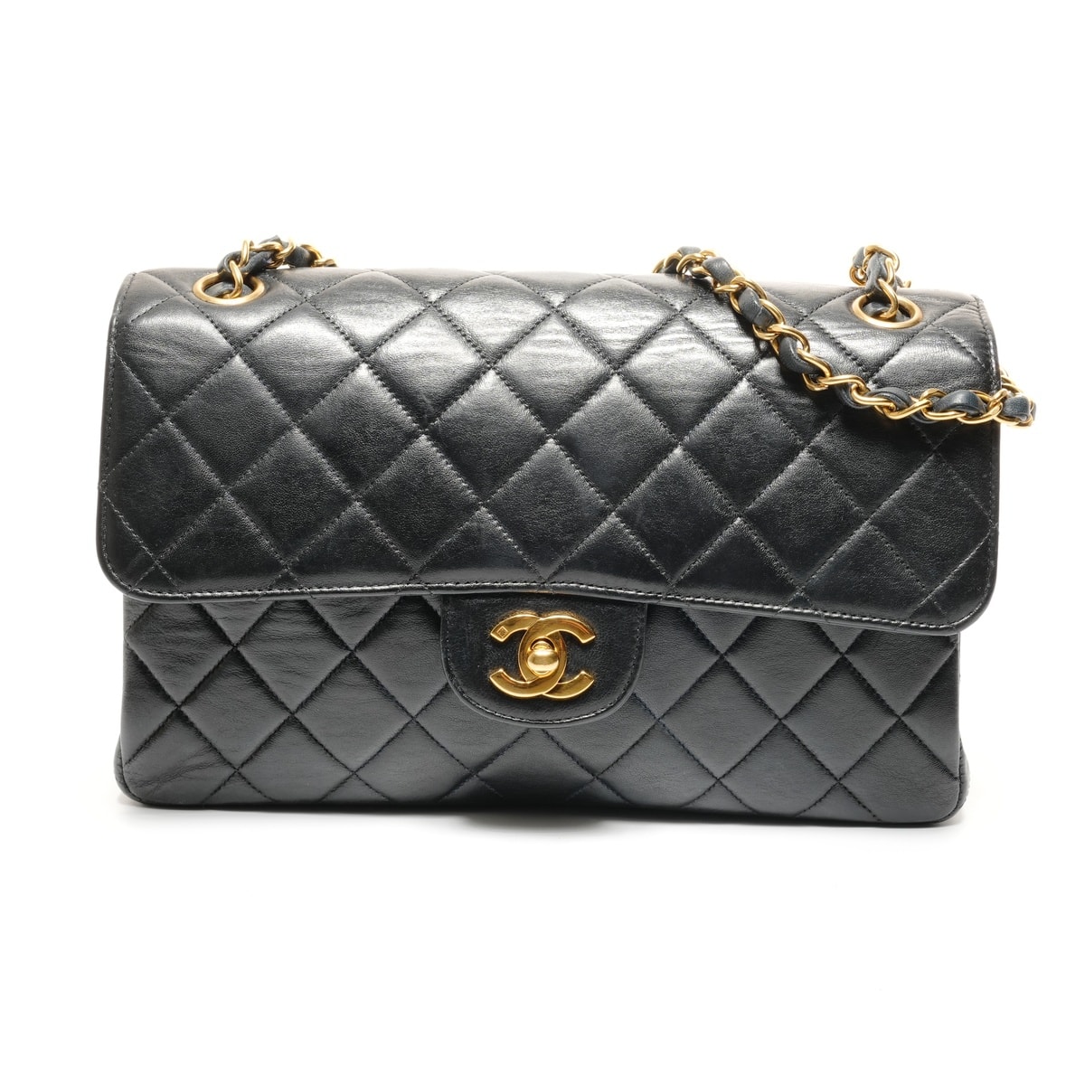 シャネル CHANEL 4番台 1996-1997 Wフェイスマトラッセ ラムスキン ショルダーバッグ【中古】